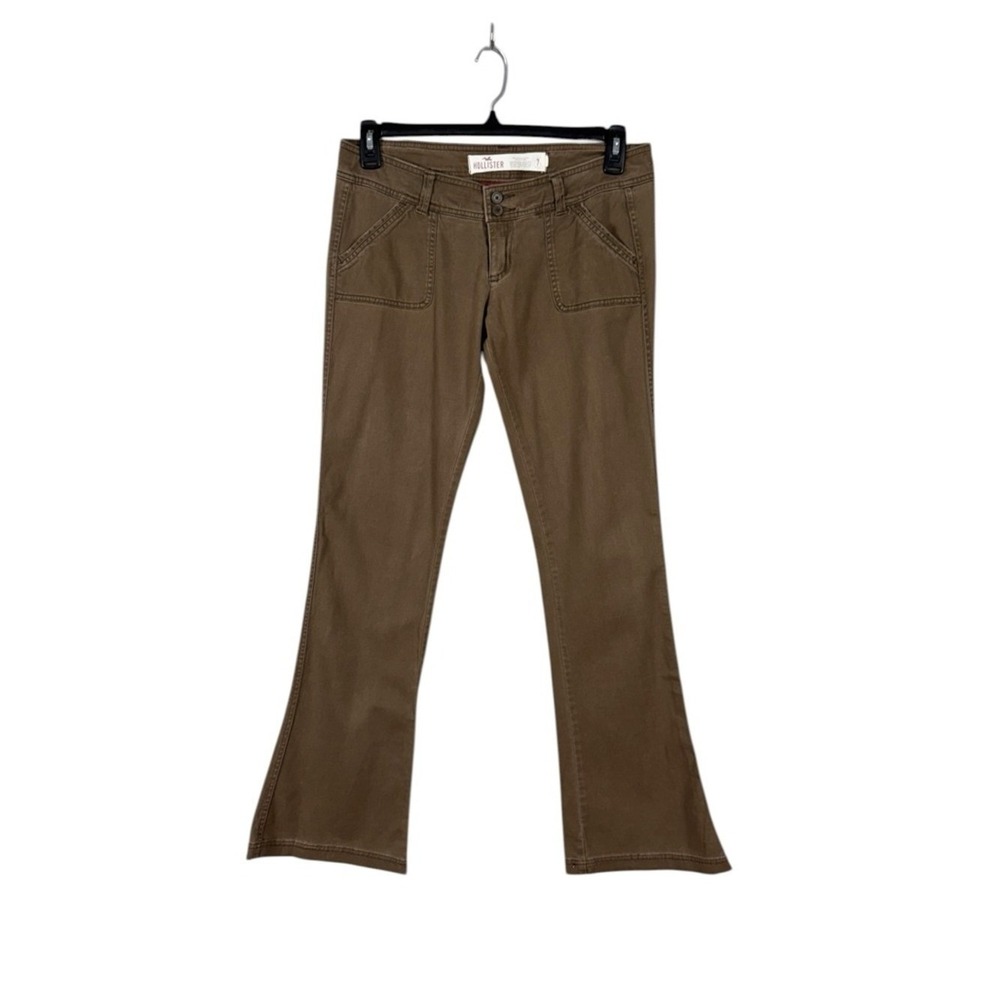 Vintage Y2K 90s Hollister Flare Pants Size 7 Long Low Rise Festival Coachella - Picture 2 of 6